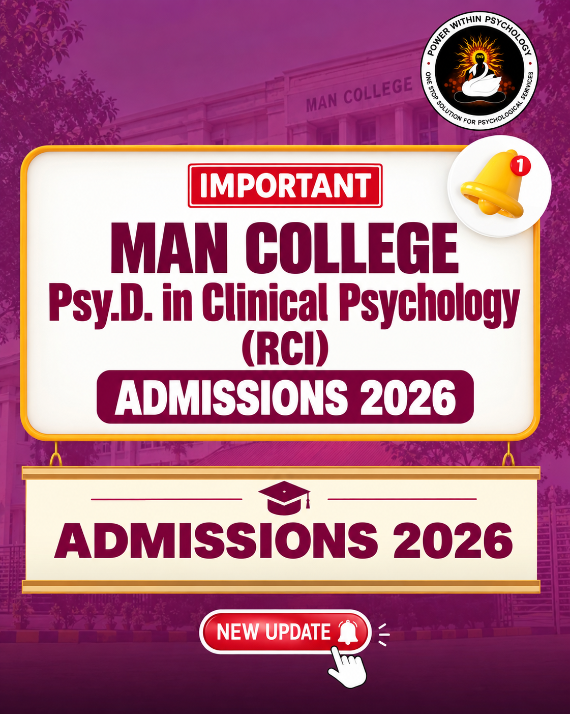 Man College PsyD in Clinical Psychology (RCI) Admissions 2026